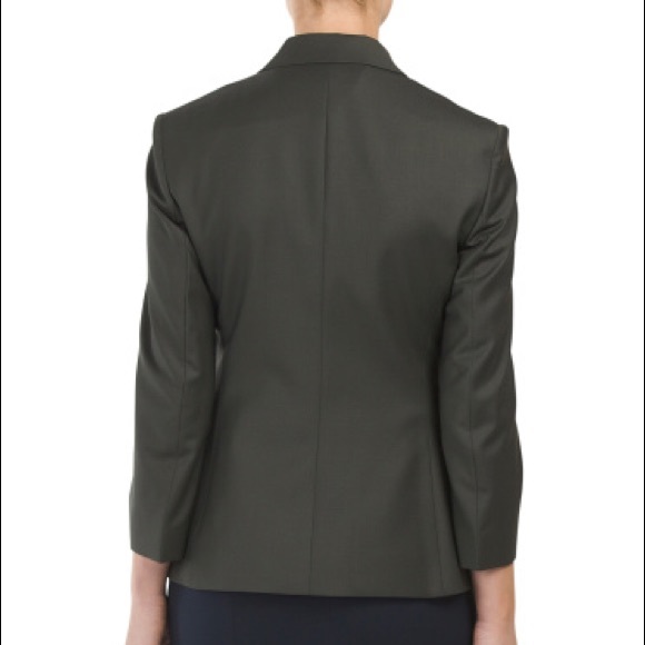 Theory Linworth Continuous Wool Blazer in Green
